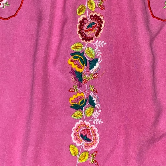CATCH A FIRE Bob Marley Pink Embroidered Dress SM - Picture 10 of 11